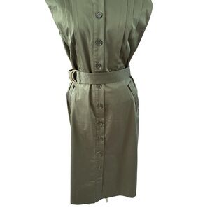 Banana Republic Olive Midi Dress with Belt